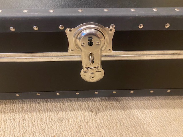 Black Vintage Trunk Storage Decorative with lock ability