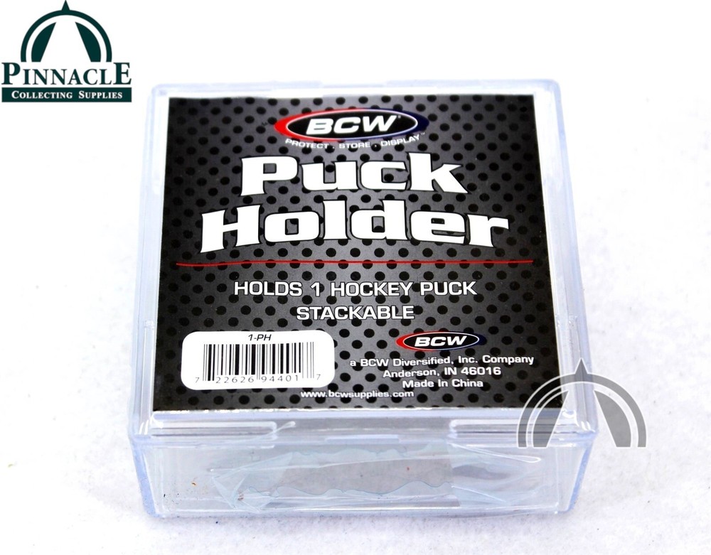 BCW Square Hockey Puck Holder Cube Case Stackable Souvenirs Autographs
