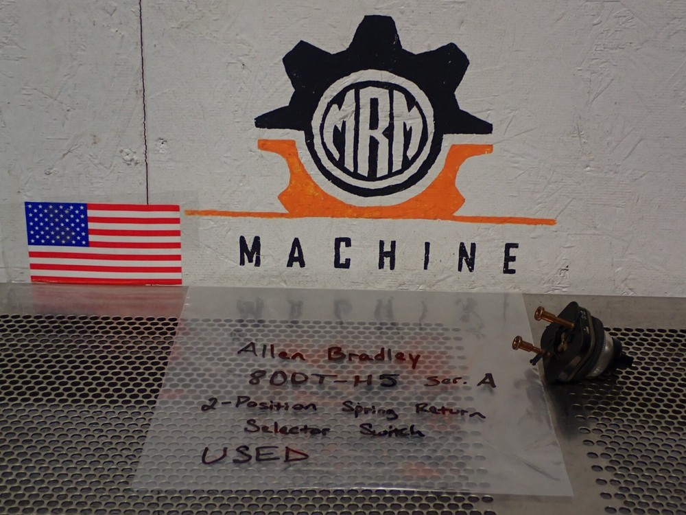 Allen Bradley  800T-H5 Ser A 2 Position Spring Return Selector Switch Used