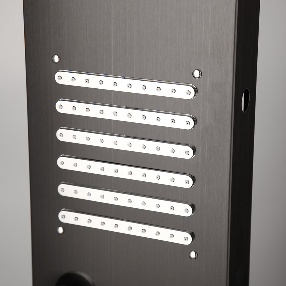 Wall Mounted LED Shower Column Massage Jets Sprayer Shower Panel Hand Shower