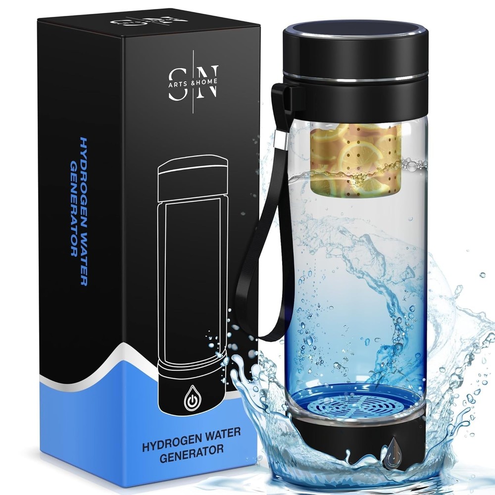 Hydrogen Water Bottle Generator with Removable Strap and Infuser