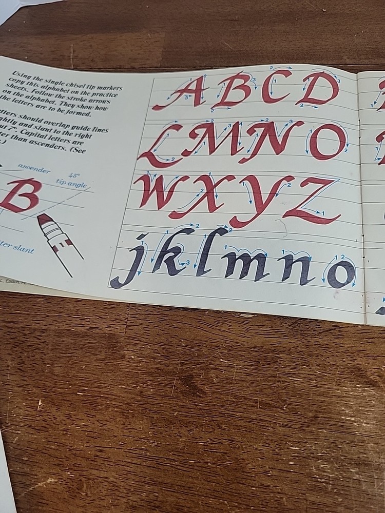 Vintage Crayola Creative Lettering Book And Practice Pages From 1981