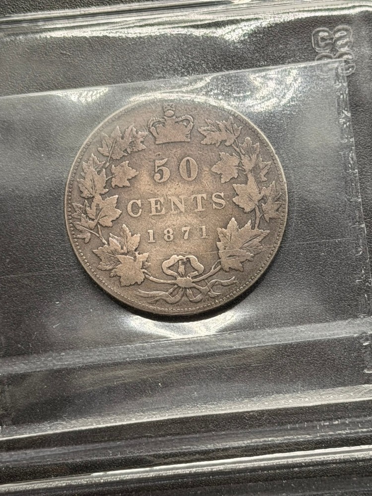 1871 Canada 50 Cent CCCS Graded VG-8