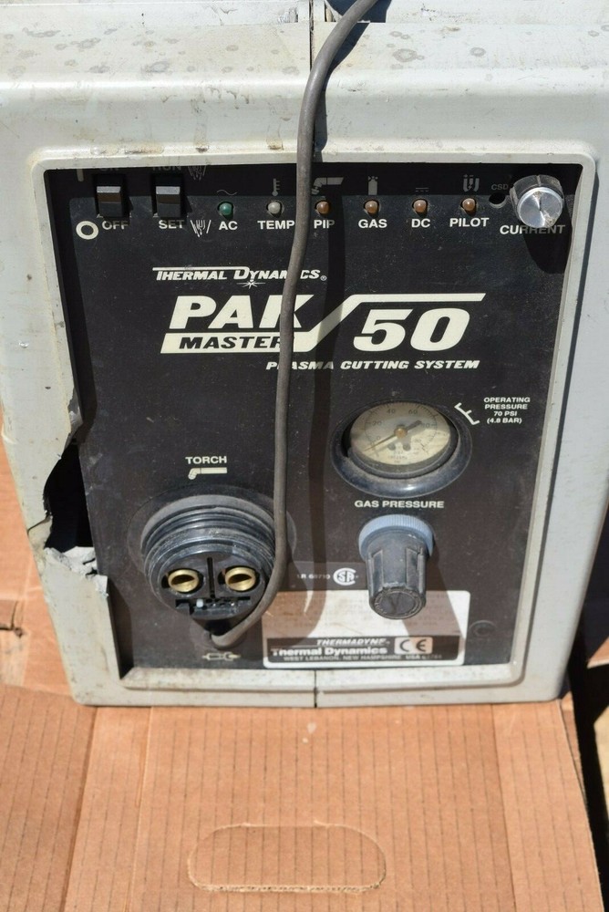 THERMAL DYNAMICS MASTER PAK 50 PLASMA CUTTING SYSTEM 1/2" CAP 90° TORCH GUARANTE