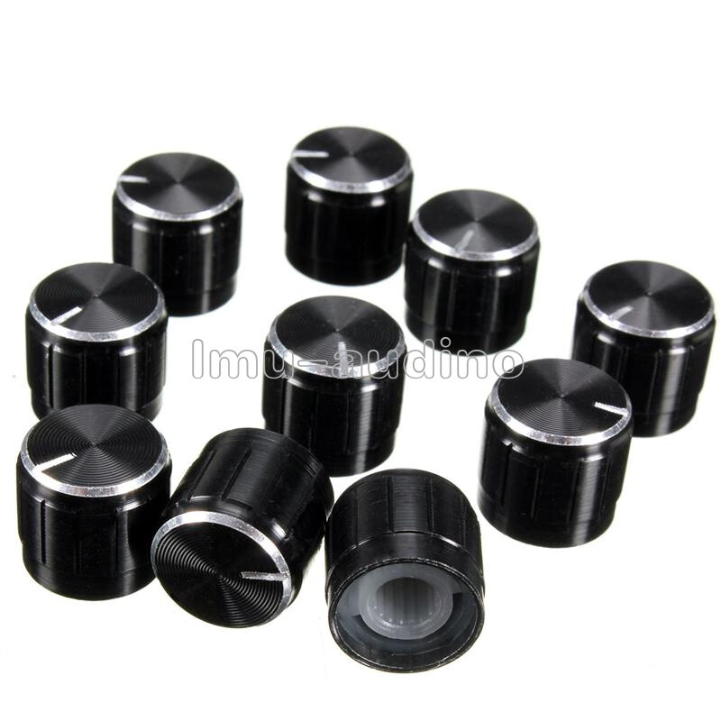 10PCS Volume Control Rotary Knobs Switch For 6mm Slide Shaft Potentiometer