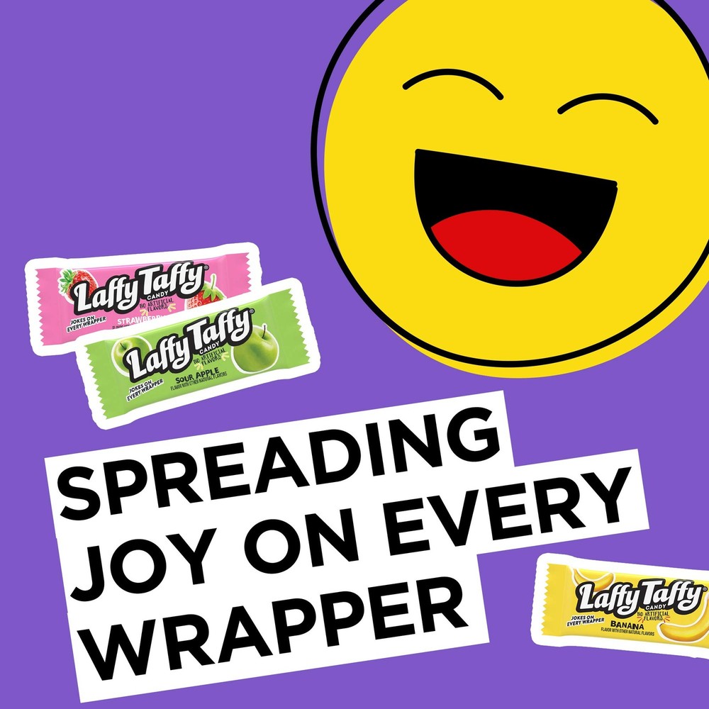 Laffy Taffy Candy, Assorted Fruit Flavors, Individually Wrapped Mini Bars, 6oz
