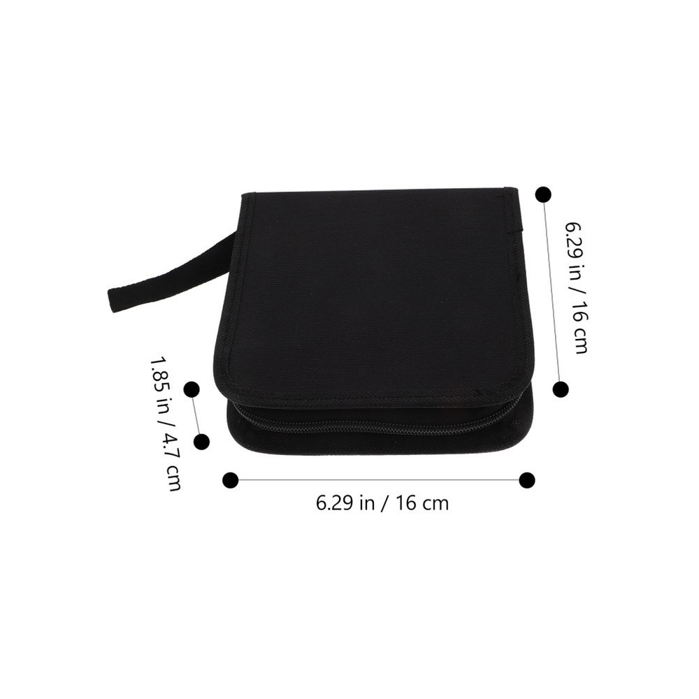 Compact Storage Capacity Cd Portable Bag Case Holder with Zipper Dvd