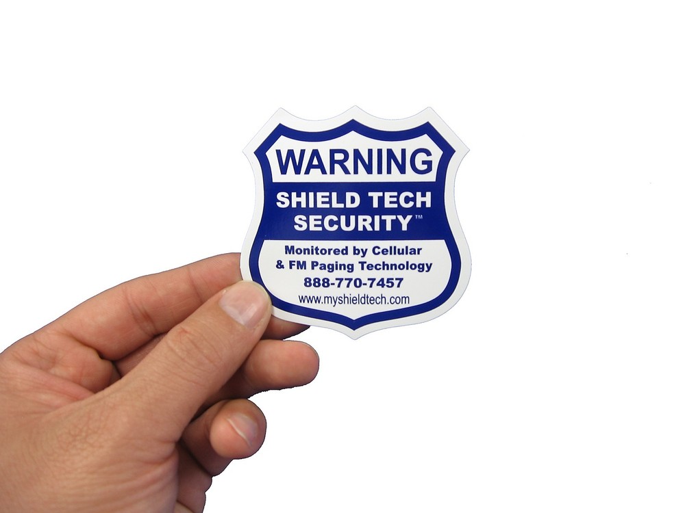 2 BACK ADHESIVE WINDOW or DOOR DECAL -WARNING STICKER ALARM SECURITY SYSTEM PK B