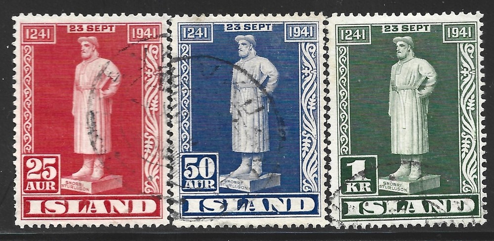 Iceland, Scott #237-239, Statue, Used