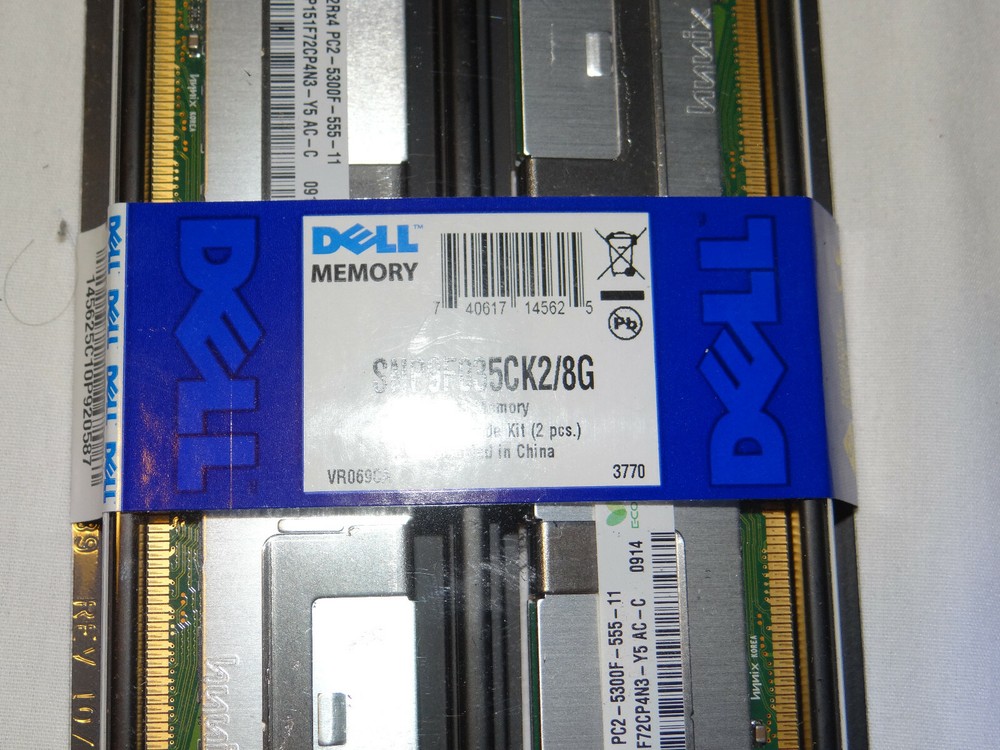 Dell 4GB PC2 5300F 2Rx4 Registered ECC (Samsung) - 2 per pack (8GB total)
