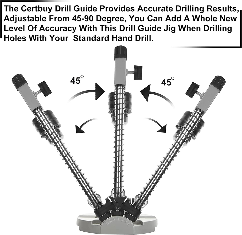 Portable Drill Press for Hand Drill, Multi-Angle Drill Guide Attachment for 1/4