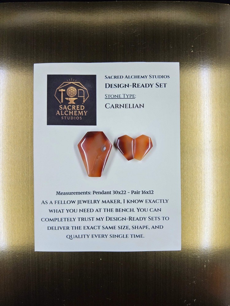 Coffin Shape - Carnelian - Design-Ready Sets