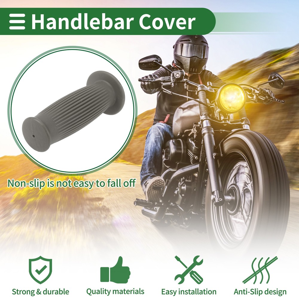 1" 25mm Motorcycle Handlebar Cover TPU Dark Grey