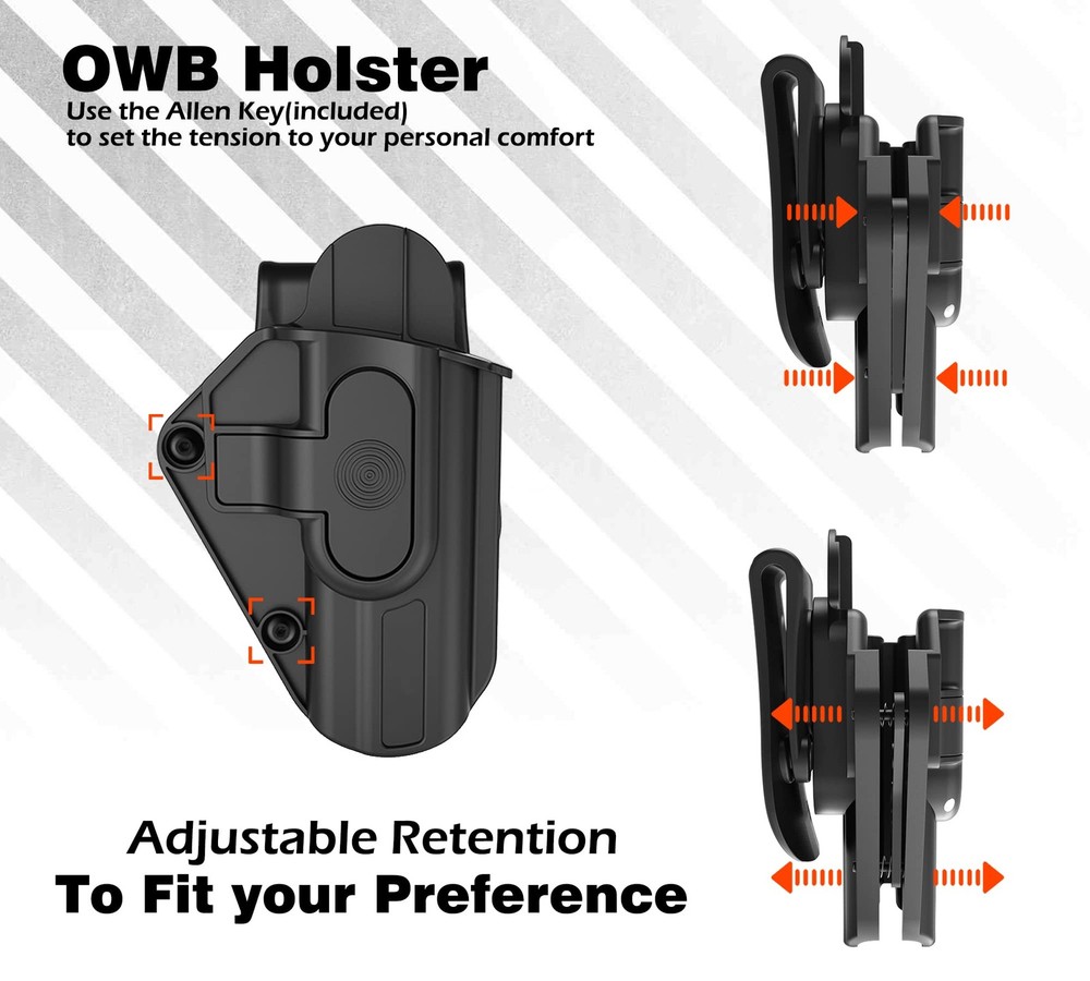 Hellcat Pro OWB Paddle Holster for Springfield Hellcat, OSP, RDP - Right Hand