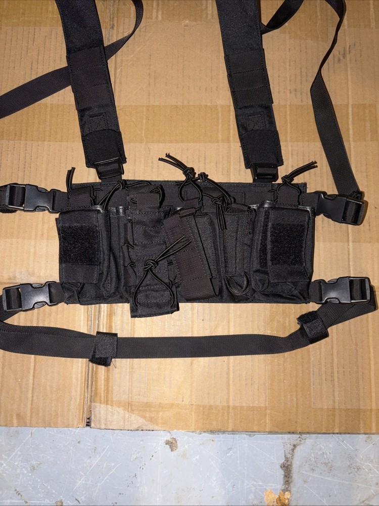 Unbranded Micro Chest Rig/ Plate Carrier Placard (Black)