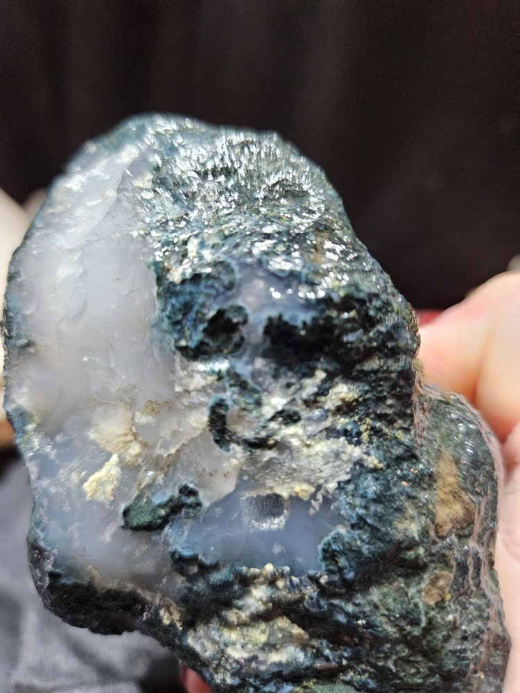 Moss Agate W/ Opalized Banding Specimen Natural Form (1lb 11oz)