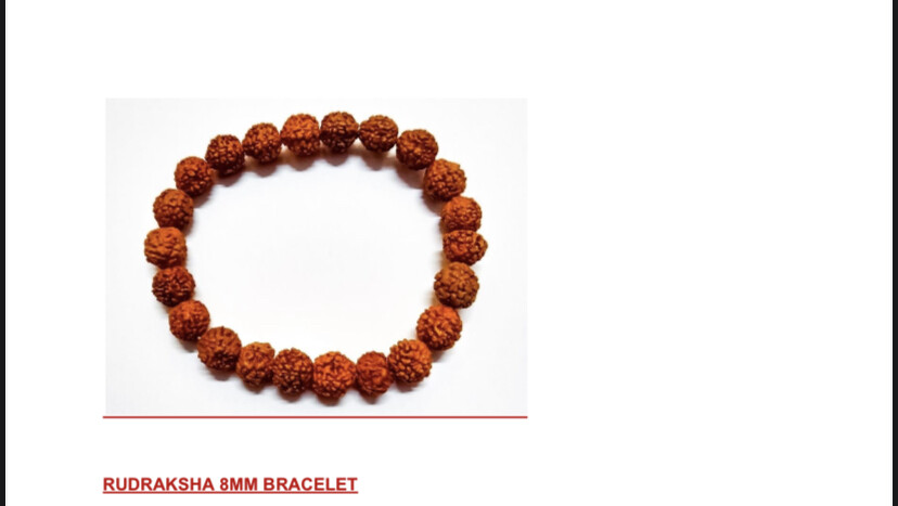 RUDRAKSHA 8MM BRACELET
