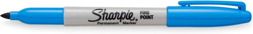 Sharpie Permanent Markers | Fine Point | Brilliant Blue | 12 Count