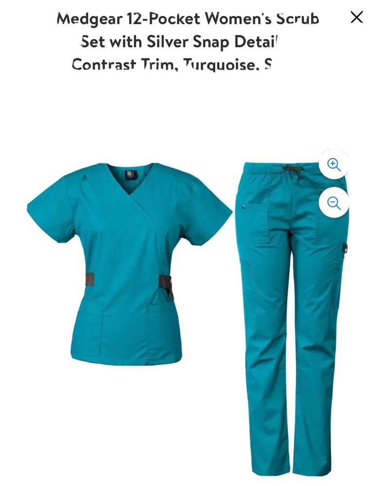 womens scrub set size small