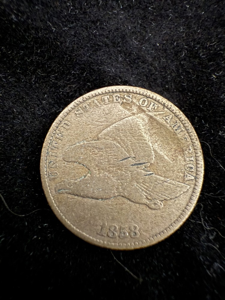 1858  large letters flying eagle cent •JL08