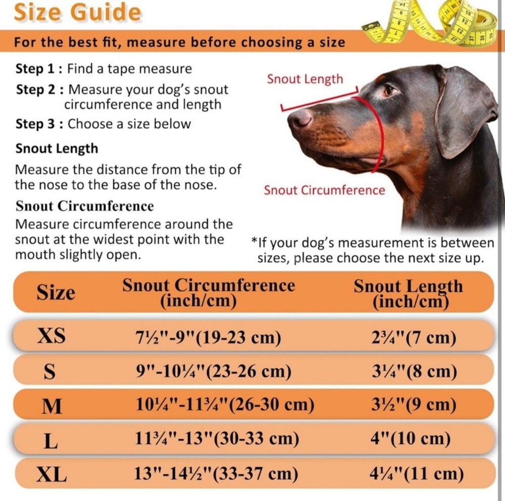 Barkless Silicone Basket Dog Muzzle Size 5 Adjustable NEW