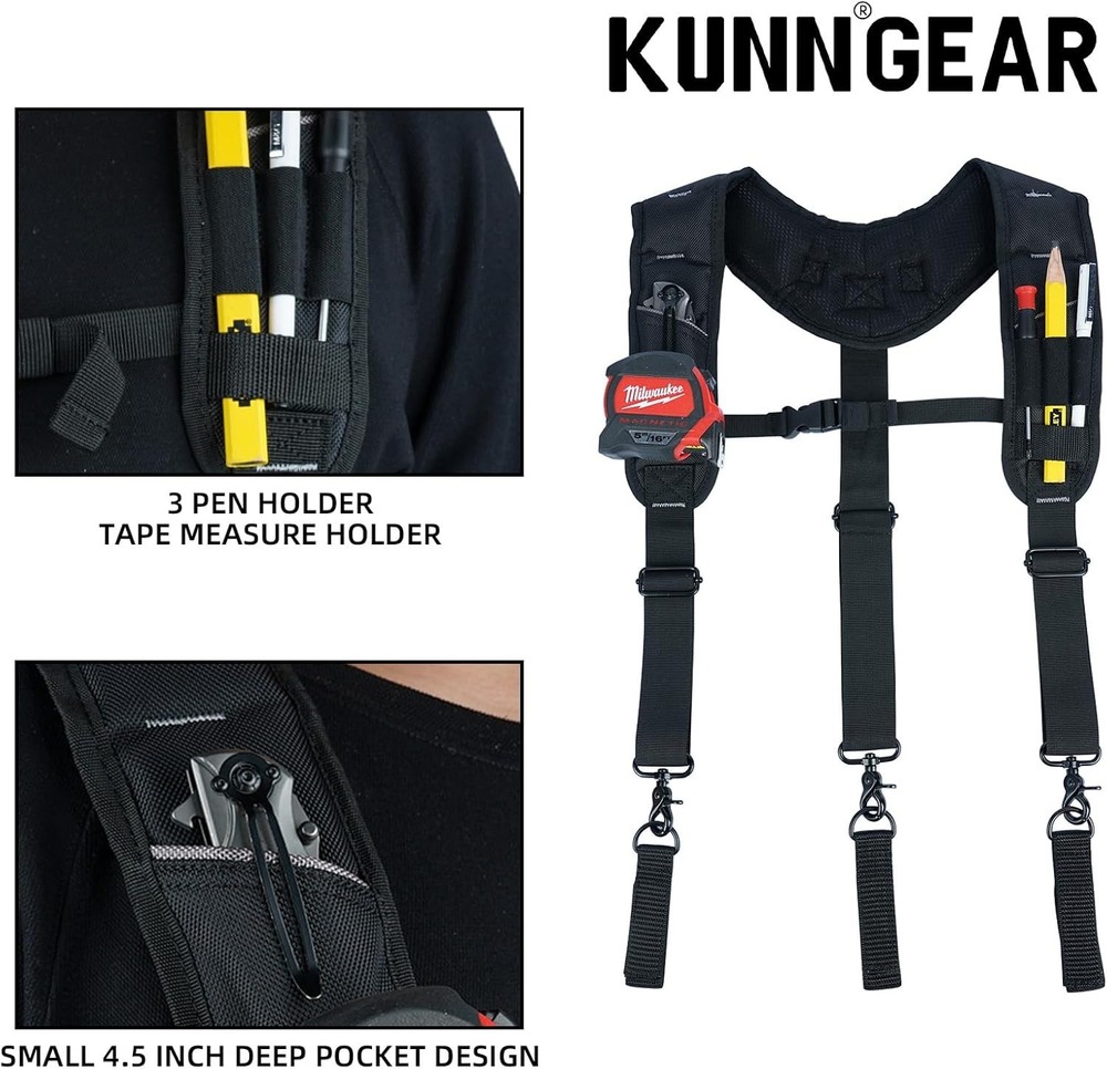 Durable Construction Work Pouch Suspenders