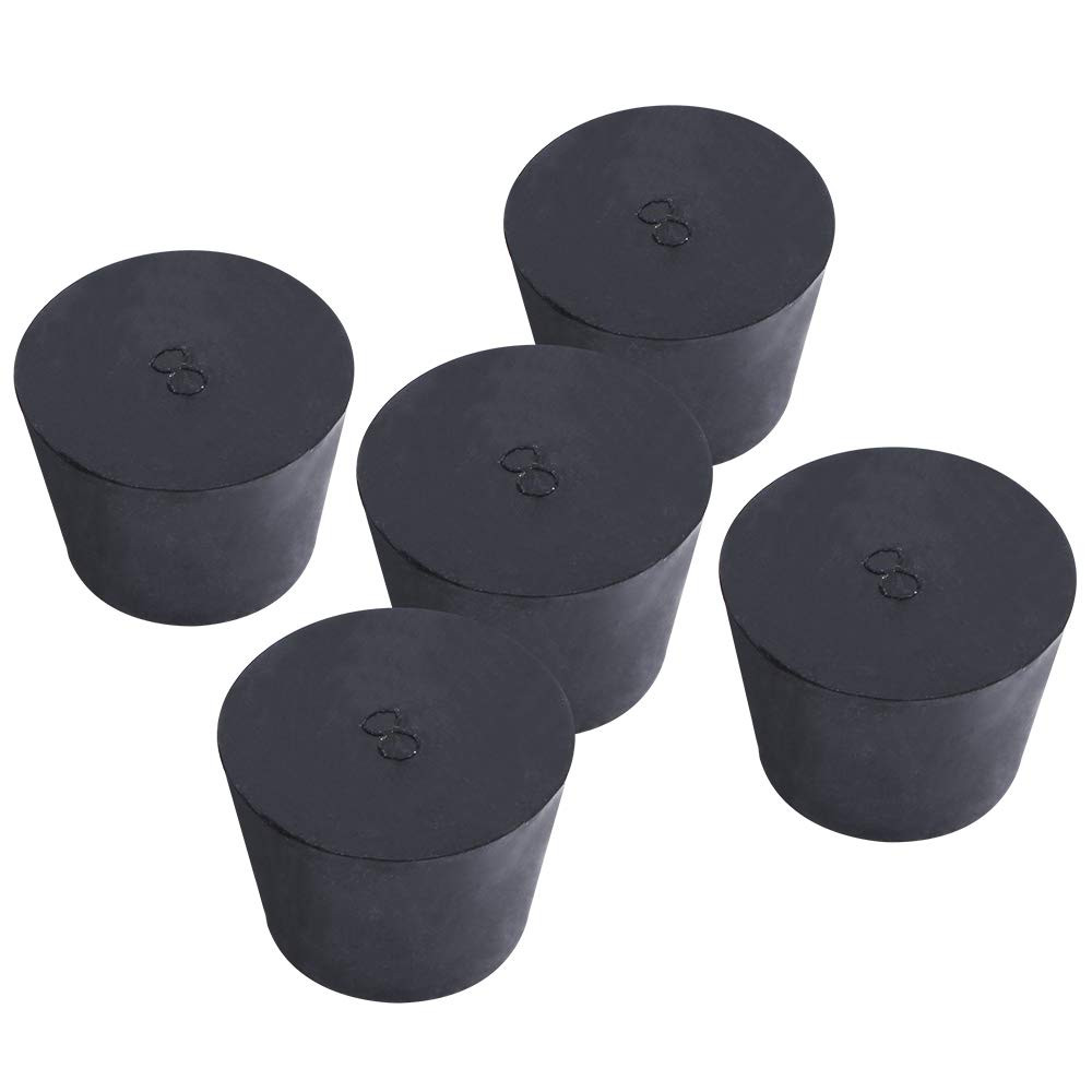 5-Pack (Same Size) Solid Rubber Stoppers - Size #8-42Mm (1.65In) X 32Mm (1.25In)