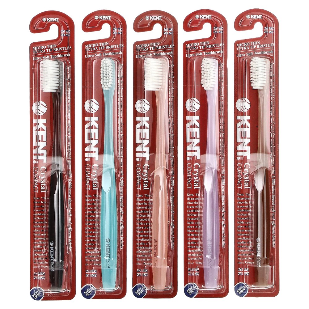 Ultra Soft Toothbrush, Crystal Compact, 5 Toothbrushes