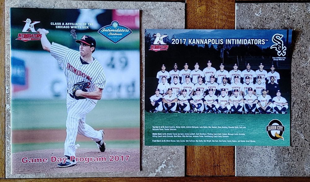 2017 Kannapolis Intimidators Program Yearbook/Scorecard & Team Photo ~ MiL