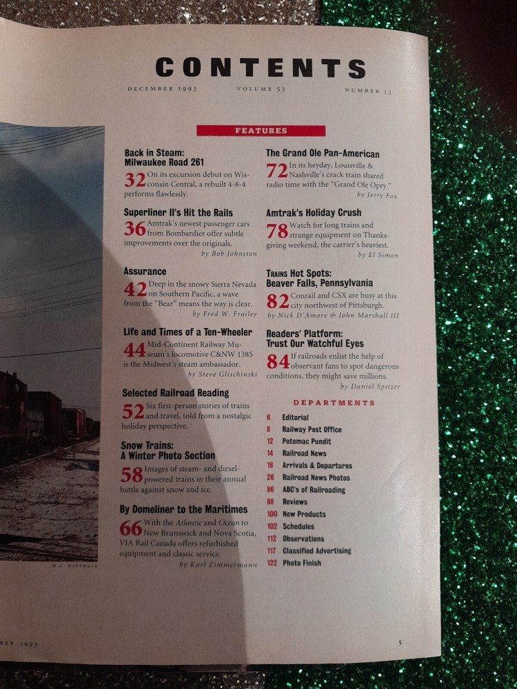 Trains Magazine Lot 1993 9 Issues