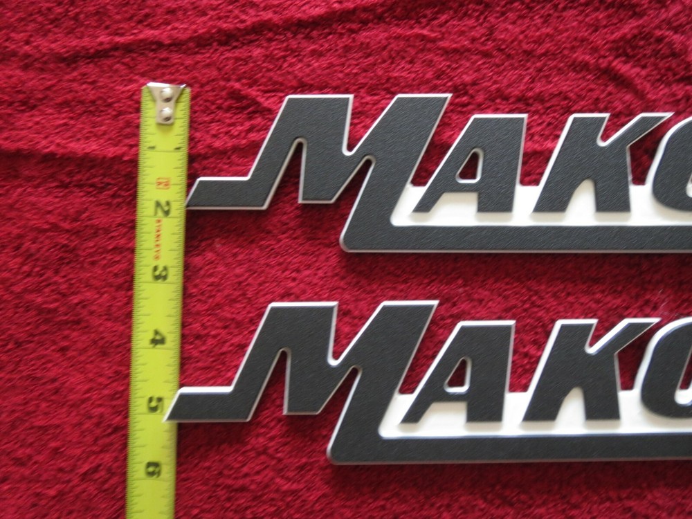 Mako Boat Emblems / Badges (Small) 2-3/8" High