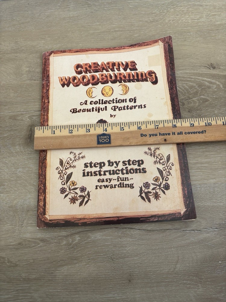 Walnut Hollow Farm Creative Woodburning Book 1978 VTG Pyrography Craft Patterns
