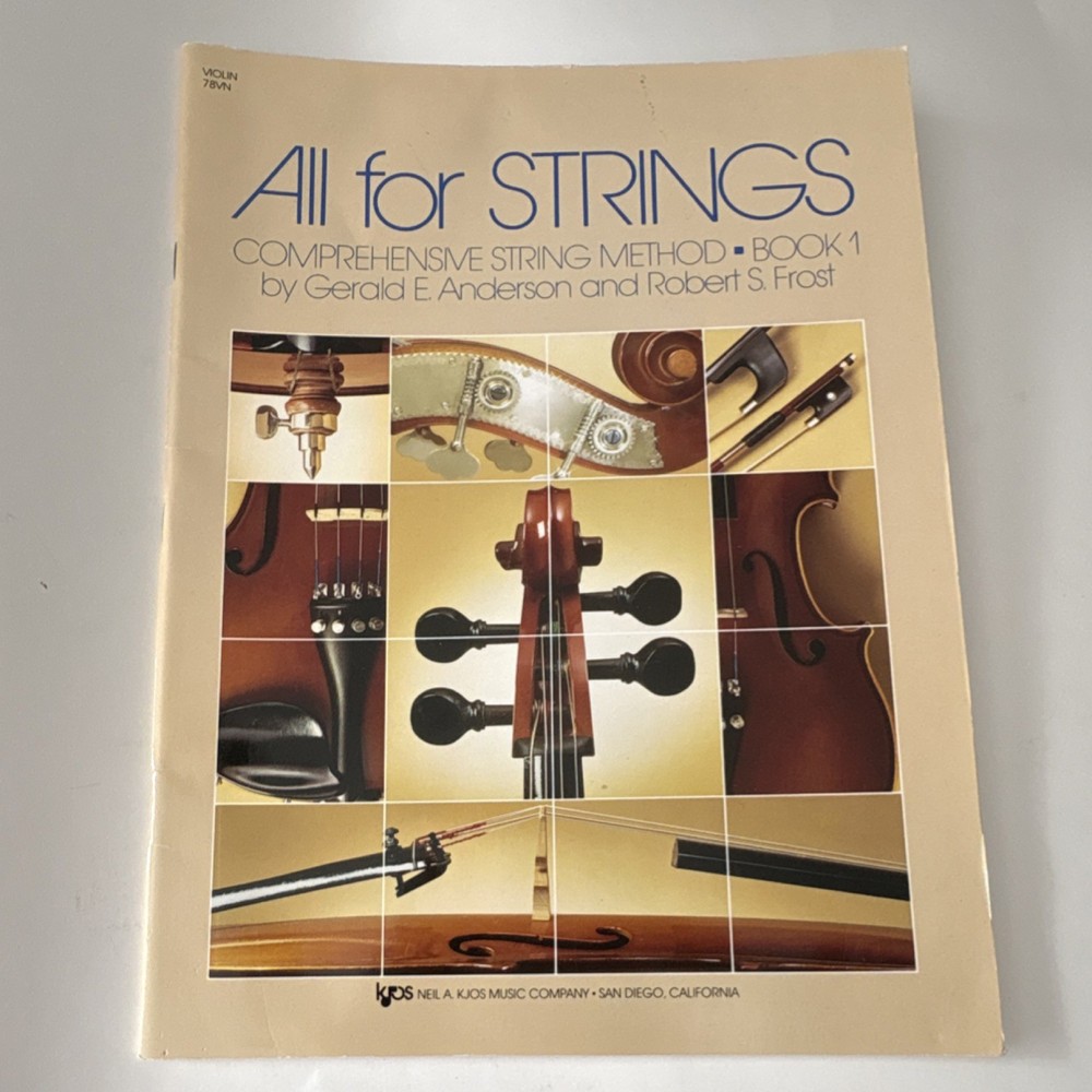All for Strings Comprehensive String Method Book 1 Anderson Frost Violin Kjos
