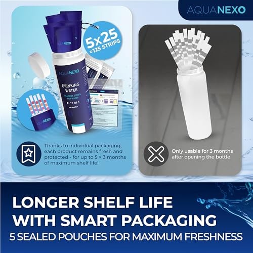 21 Parameters, 125 + 20 Drinking Water Test Strips + 2 x Coliform Bacteria