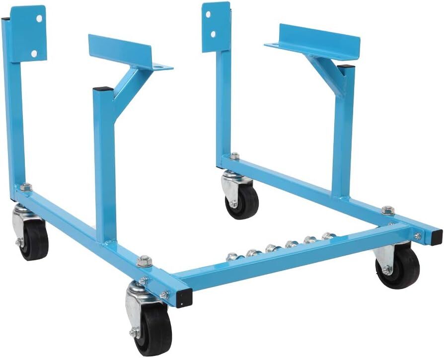 1000 lbs Engine Stand Steel Structure Rolling Engine Dolly For Ford Chevy Mover