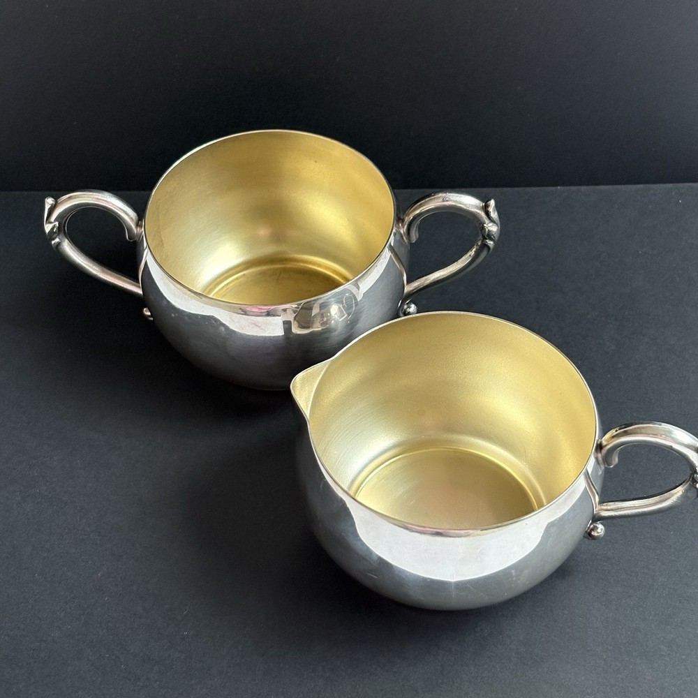 Oneida William A. Rogers Silver-Plated Cream and Sugar Set