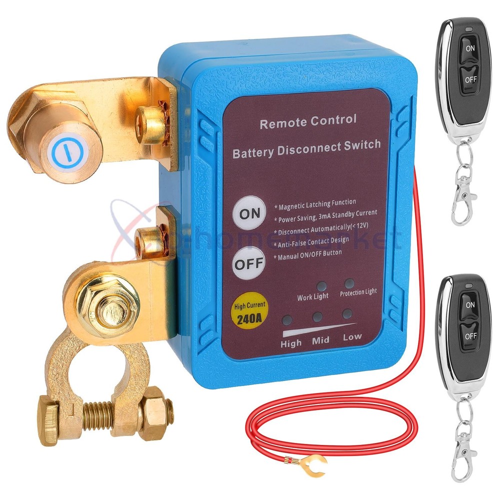 Car Battery Switch Disconnect Power Kill Master Isolator Cut Off Remote Control