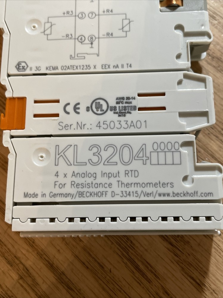 BECKHOFF - KL3204 - 4-CHANNEL PT100 RTD INPUT TERMINAL