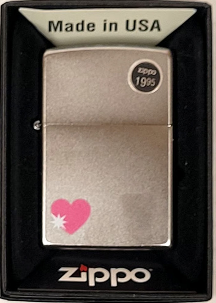 HEART WITH STAR - Zippo Lighter, NEW