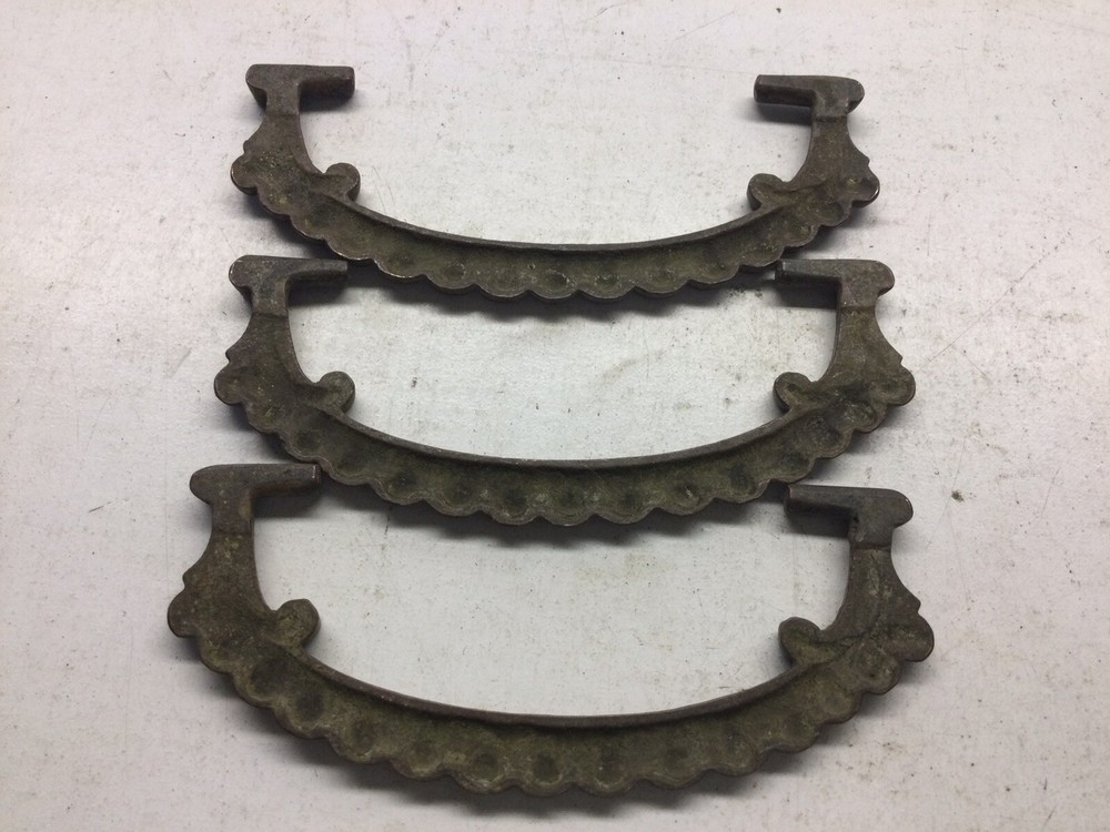 3 Heavy Cast Brass Victorian Drawer Pull Bails Only