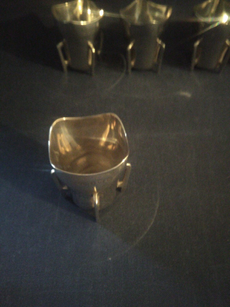 A Set Of 6 Silver Mether Cups.