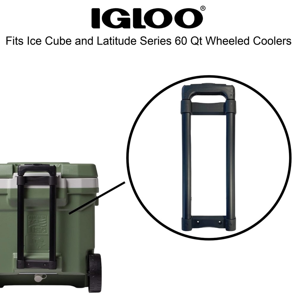 Igloo Replacement Telescoping Handle for Ice Cube and 16 inches x 6", Black