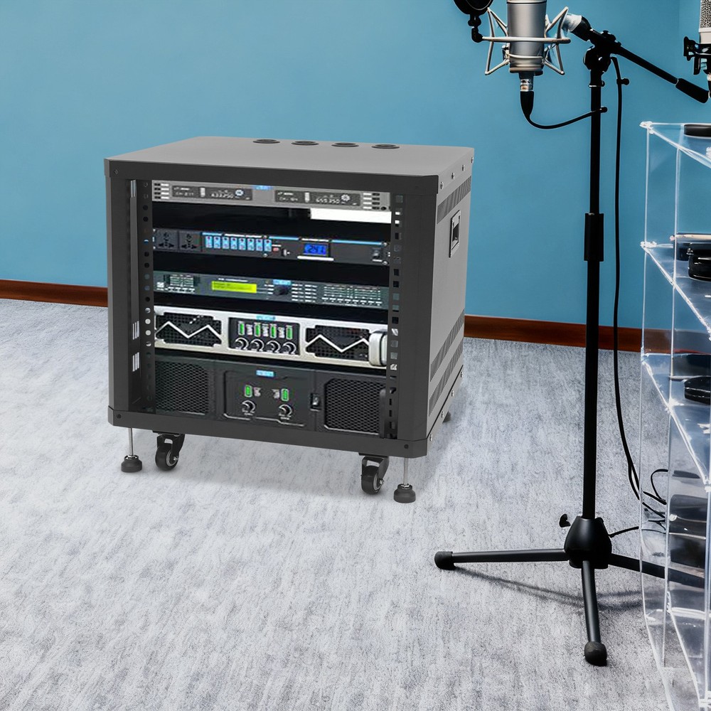 9U Server Rack, Server Rack Cabinet, Rolling Studio Rack Case