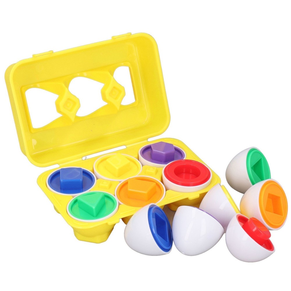 Kid Matching Egg Portable Color Shape Recognition Matching Easter Eggs