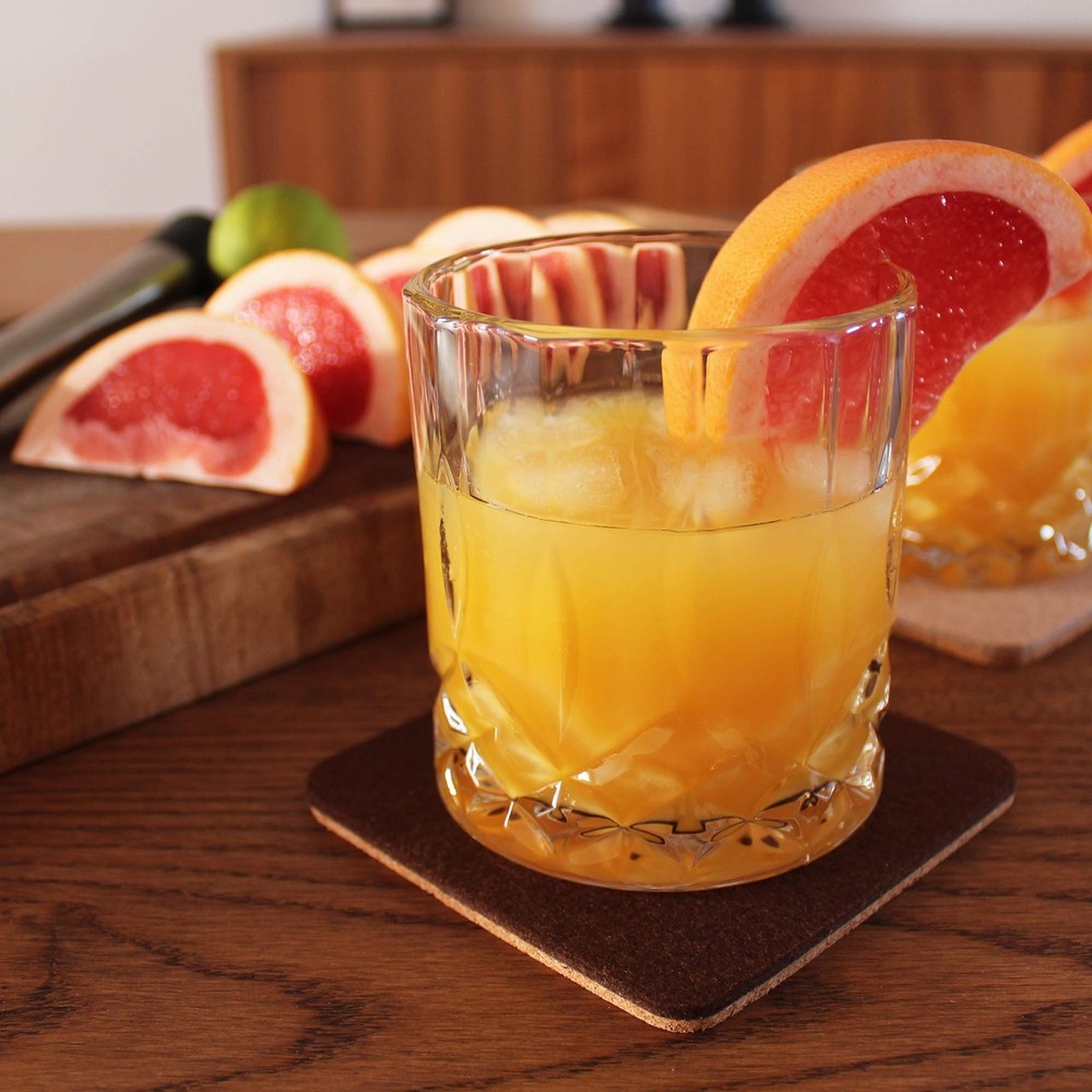 Coasters for Drinks Absorbent- 8 Pcs Square Coasters for Coffee Table - Double