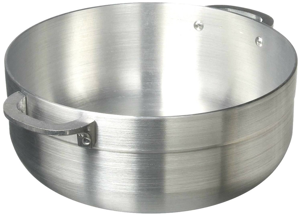 Aluminum Kitchen Caldero Pot With Lid 4.6 Quart, Silver
