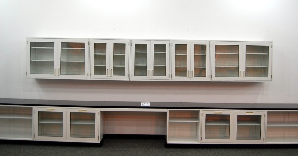 36' BASE & 15' WALL Chemical Resistant CABINET GROUP / CASEWORK / E1-499