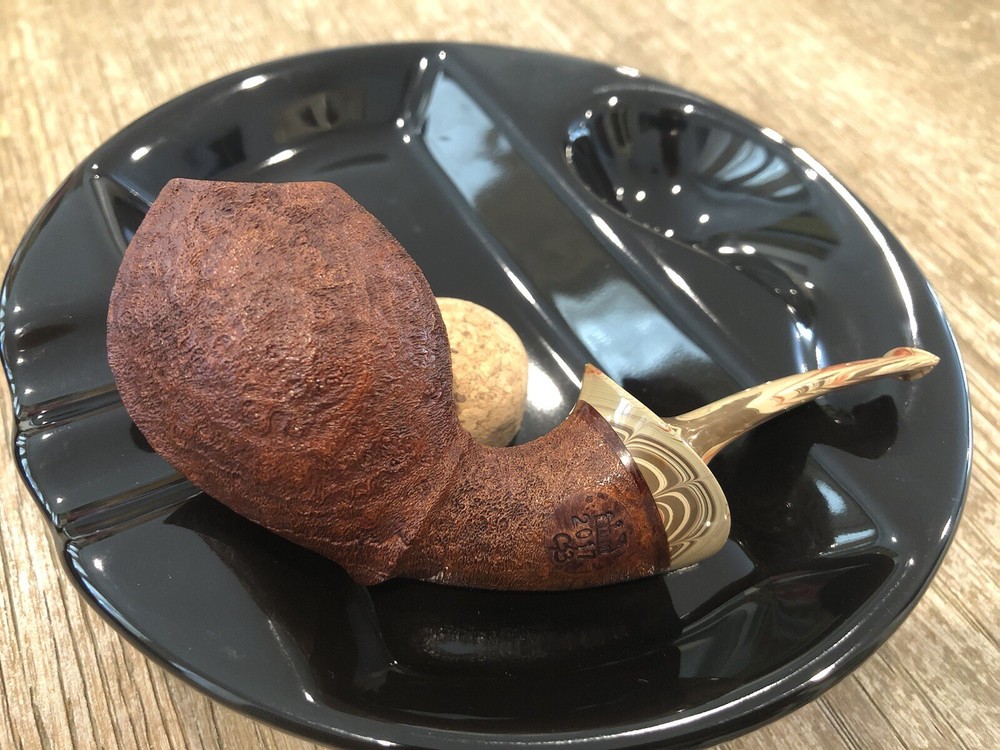Grant Batson Blowfish, Sandblasted Tobacco Pipe Unsmoked