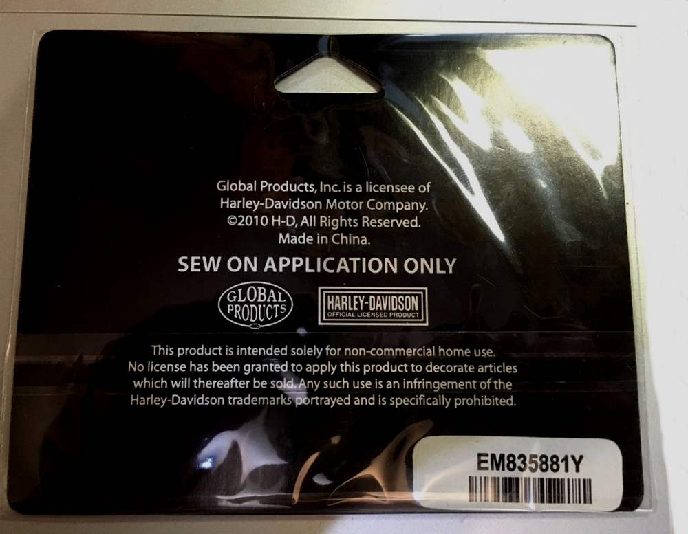 Harley Davidson Rebel Skull & Cross Bones Patch