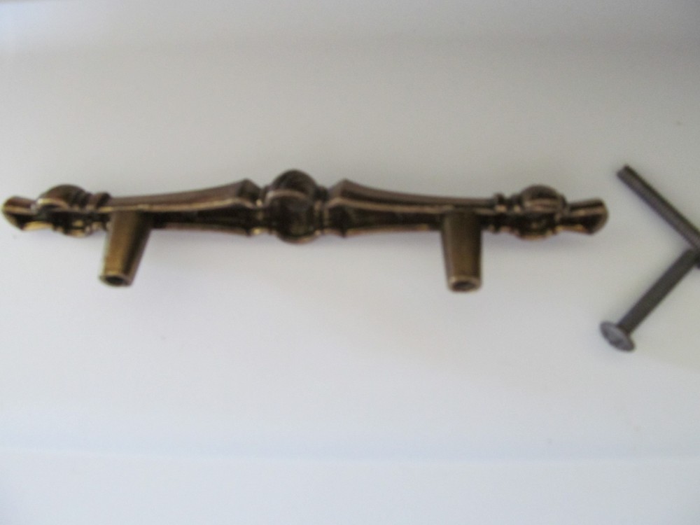Cabinet Handle Drawer Pull 5" Antique Brass #175421 VTG